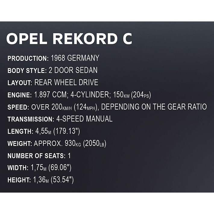 Opel Rekord C Schwarze Witwe - uszkodzone opakowanie - fot. 9
